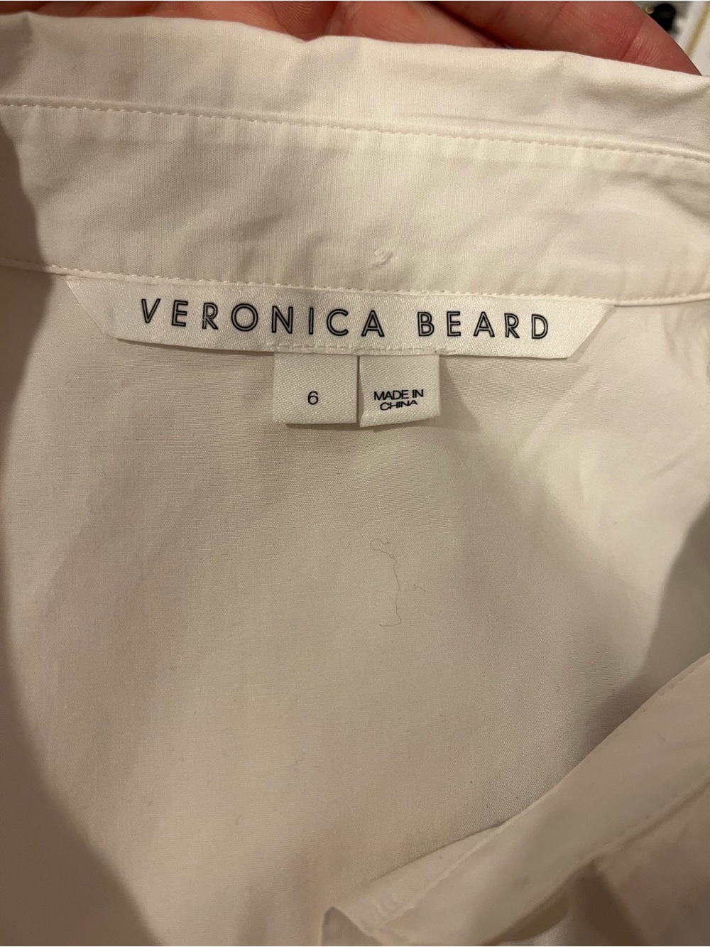 NWOT Veronica Beard Callen White Button-Down Shirt Tweed Bustier- size 6 - Picture 8 of 9